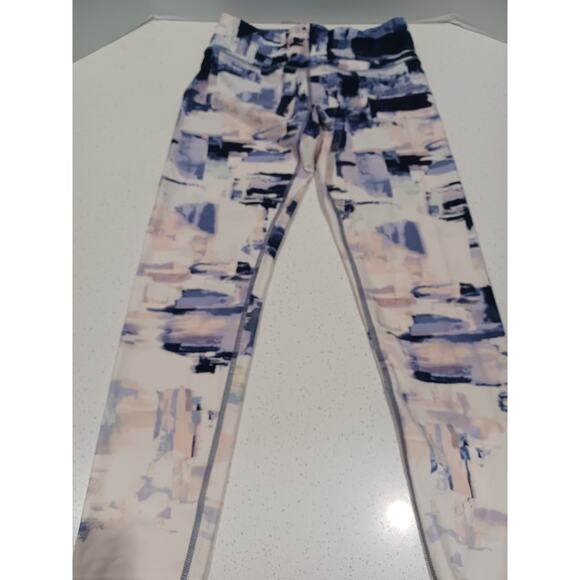 Calvin Klein Performance Ankle Legging blue and white abstract print Size Small - Picture 3 of 5